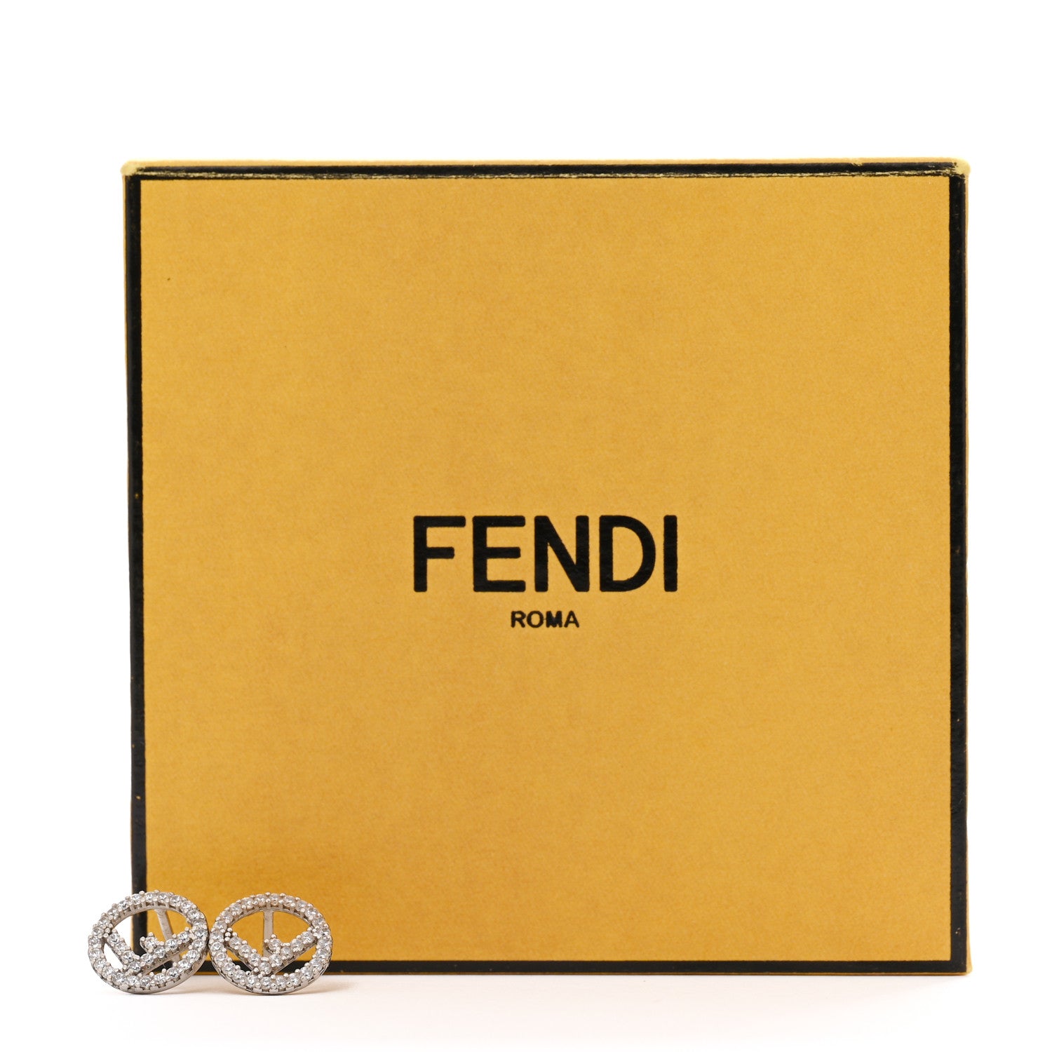 Fendi Metal Crystal F is Fendi Earrings Silver 5 of 5