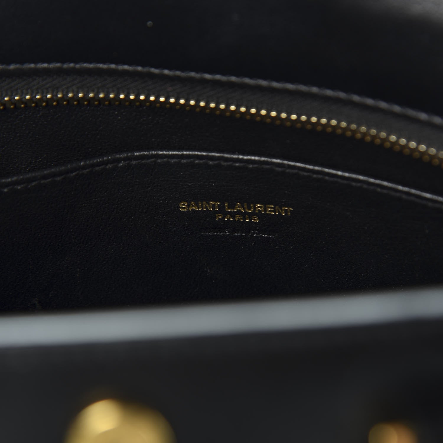 Saint Laurent Calfskin Monogram Baby Cabas Black 7 of 9
