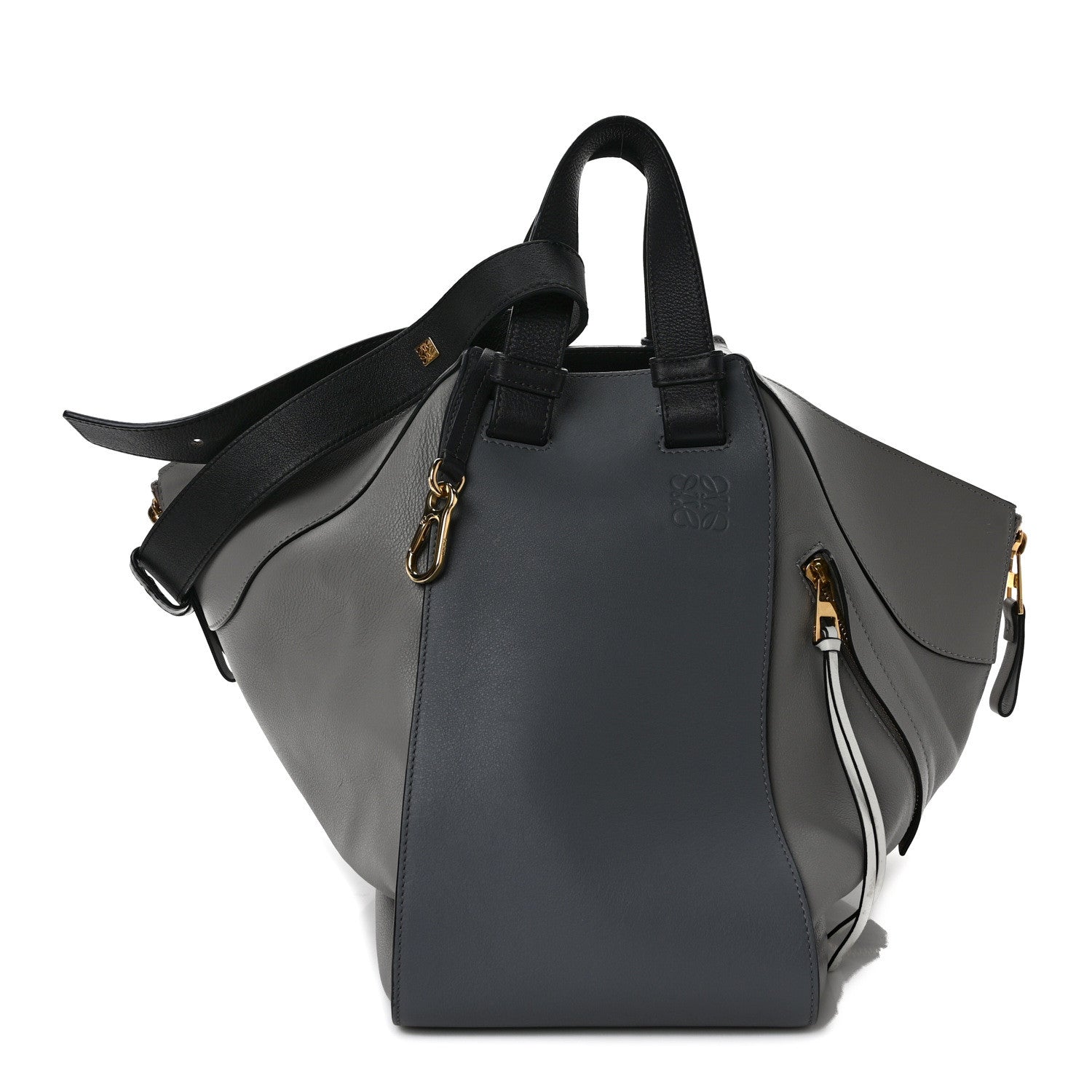 Loewe Calfskin Medium Hammock Shoulder Bag Grey Black 1 of 9