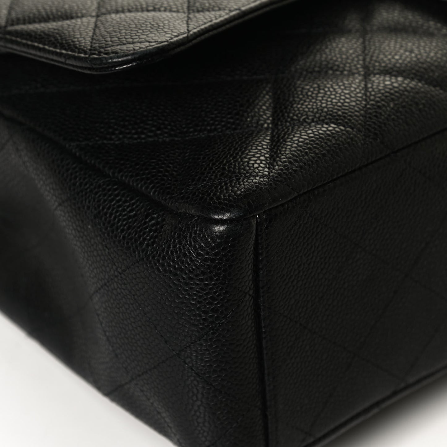 Caviar Quilted Maxi Double Flap Black