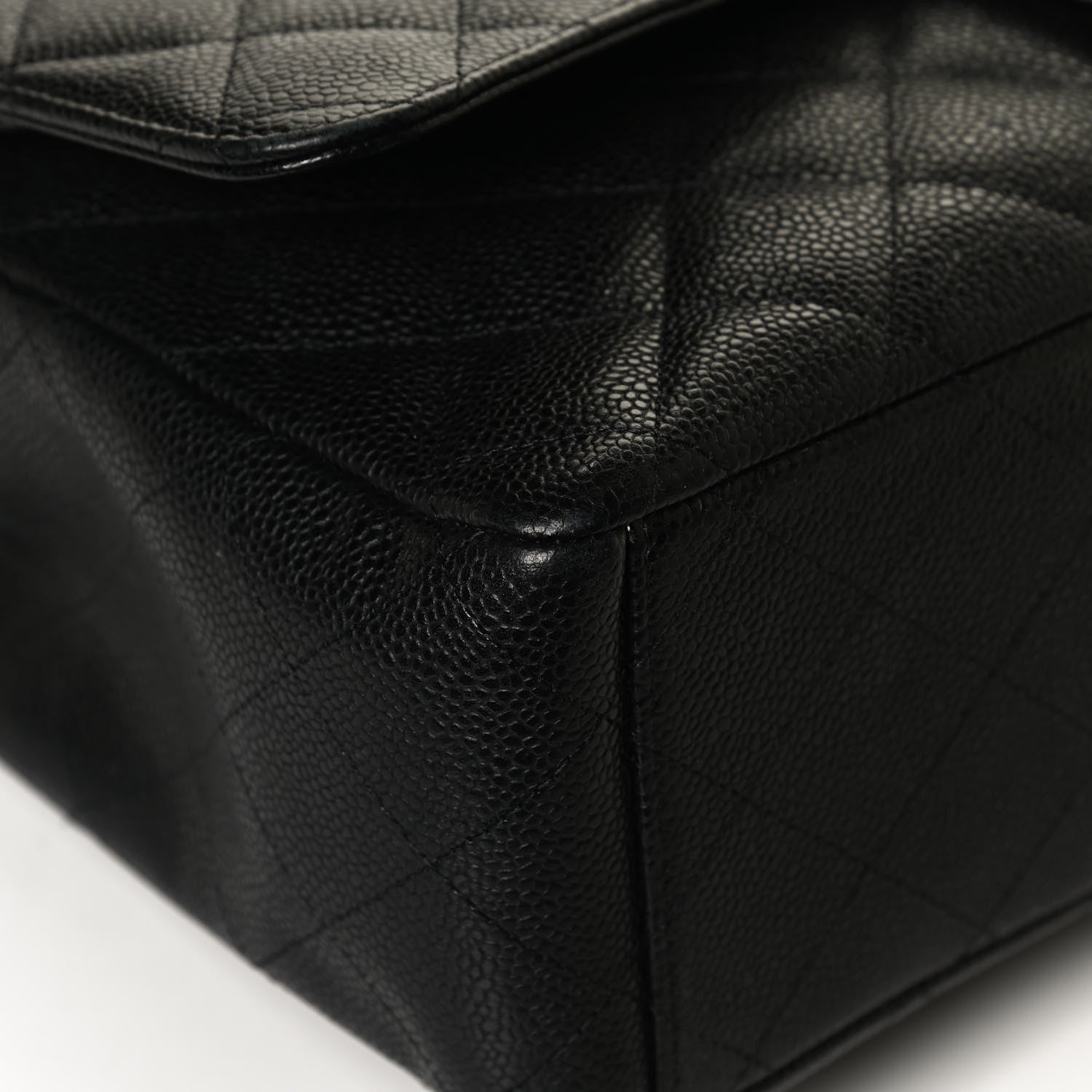 Chanel Caviar Quilted Maxi Double Flap Black 12 of 13