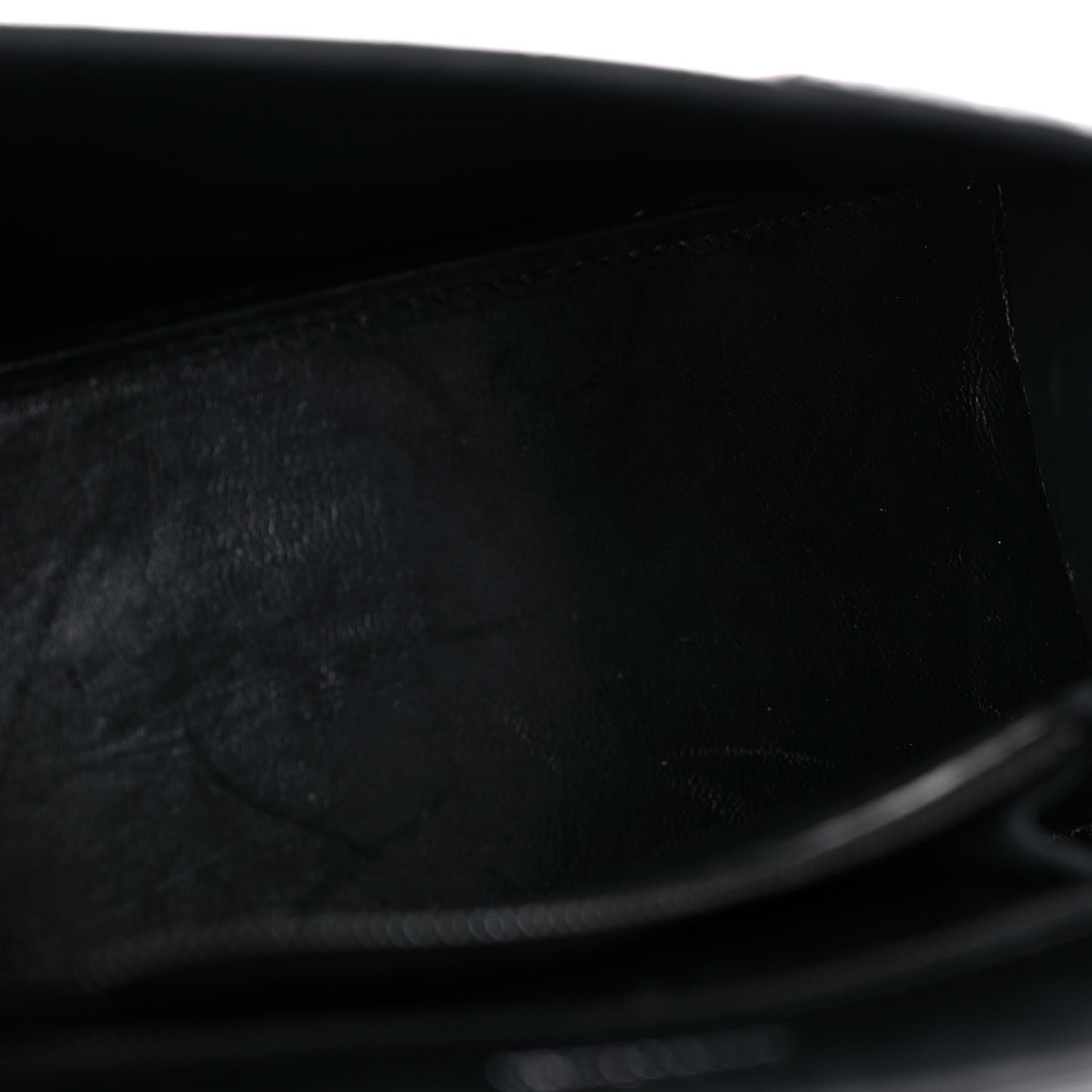 Shiny Calfskin Monochrome Crocodile Embossed Small Hourglass Top Handle Bag Black