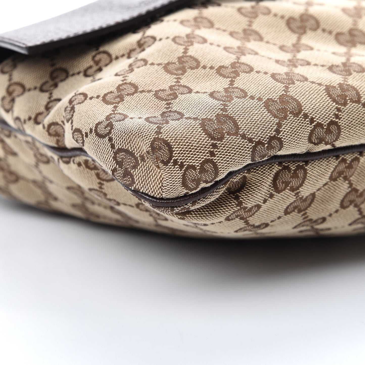 Monogram Web Medium Double Pocket Messenger Bag Dark Brown