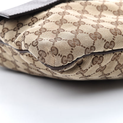 Gucci Monogram Web Medium Double Pocket Messenger Bag Dark Brown 8 of 10