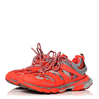 Balenciaga Mesh Nylon Mens Track Sneakers 42 Orange Slate Grey 3 of 11