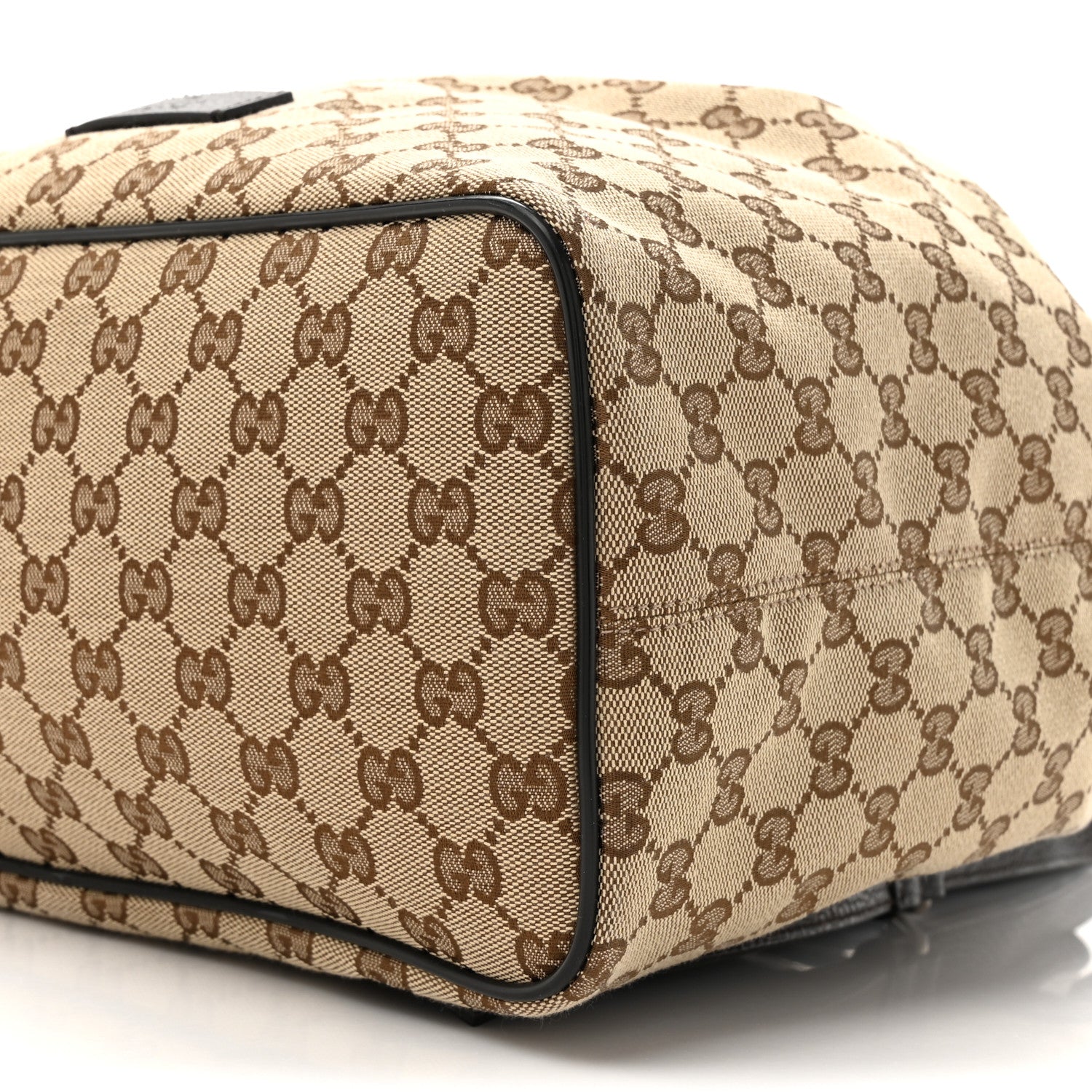 Gucci Monogram Dollar Calfskin O Drawstring Backpack Beige Ebony Testa di Moro Dark Chocolate 9 of 10