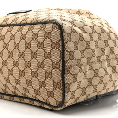 Gucci Monogram Dollar Calfskin O Drawstring Backpack Beige Ebony Testa di Moro Dark Chocolate 9 of 10
