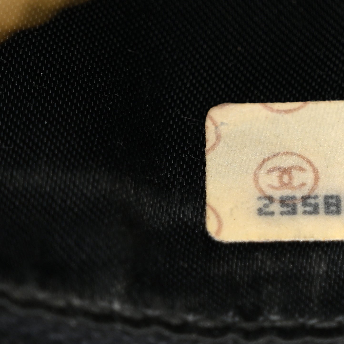 Lambskin Quilted CC Tassel Camera Case Black