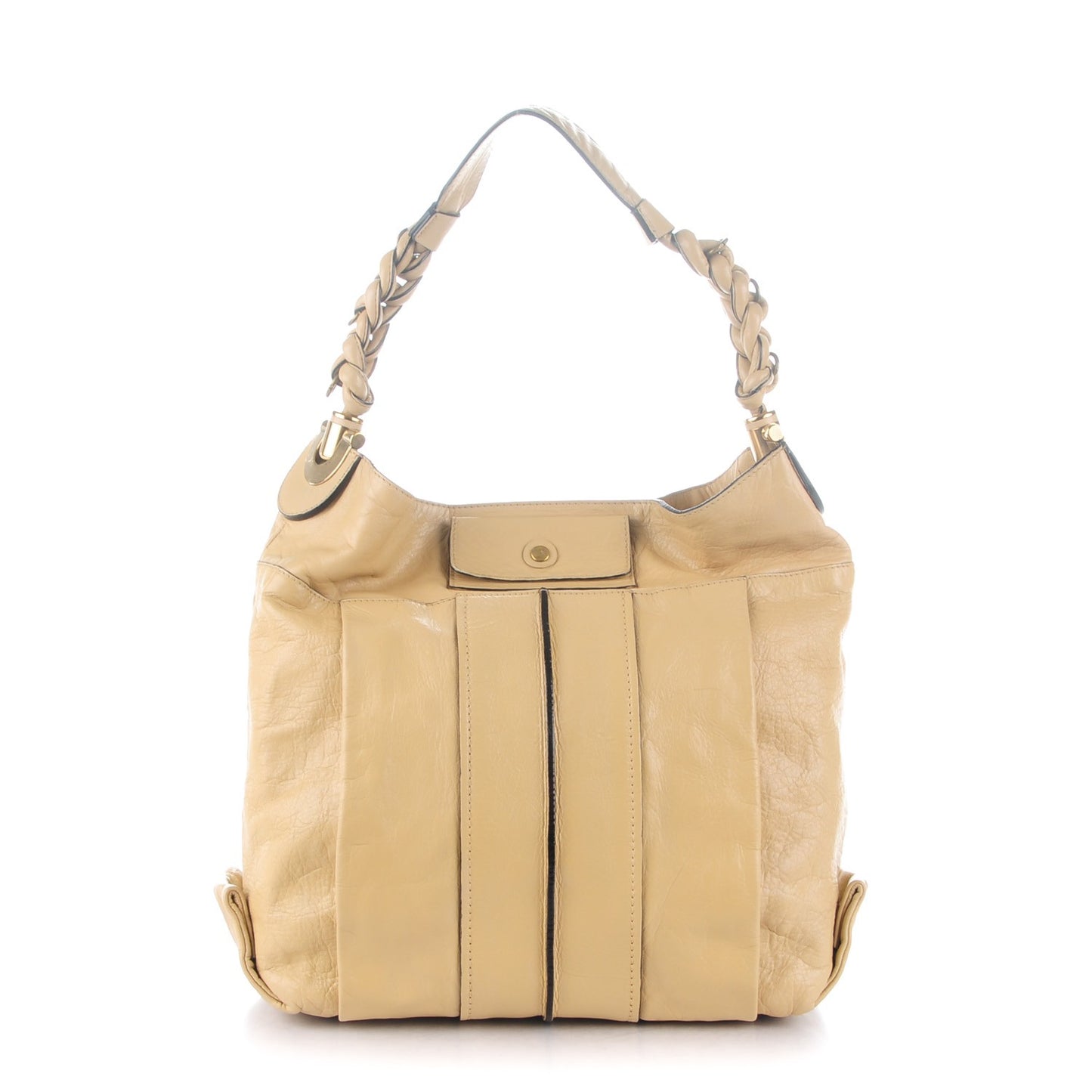 Lambskin Heloise Hobo Beige