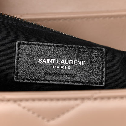 Saint Laurent Calfskin Y Quilted Monogram Medium Loulou Chain Satchel Dark Beige 5 of 9