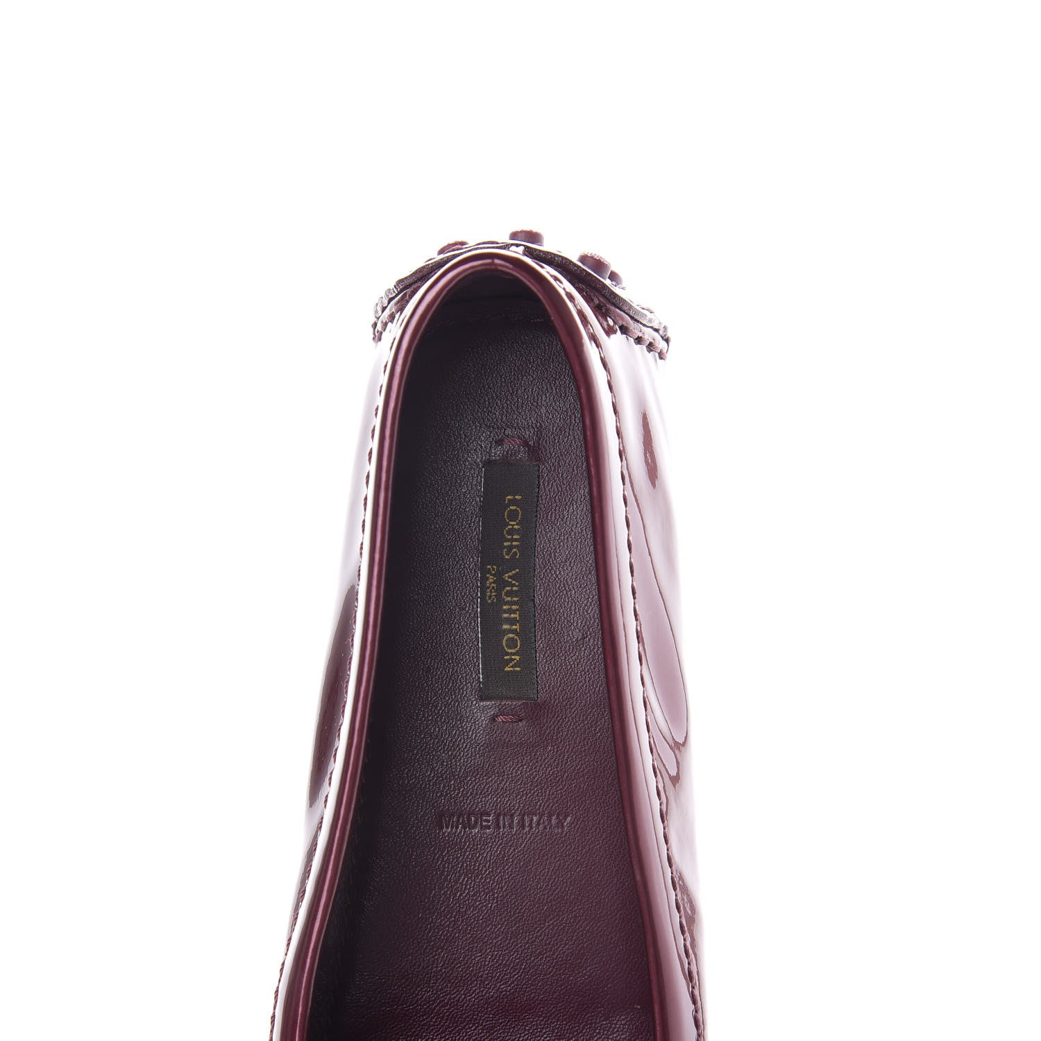 Louis Vuitton Patent Calfskin Oxford Loafers 34 Rouge Fauviste 7 of 10