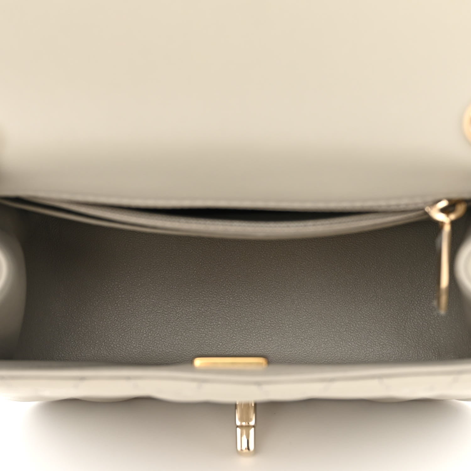 Chanel Lambskin Quilted Mini Square Flap Grey 5 of 11