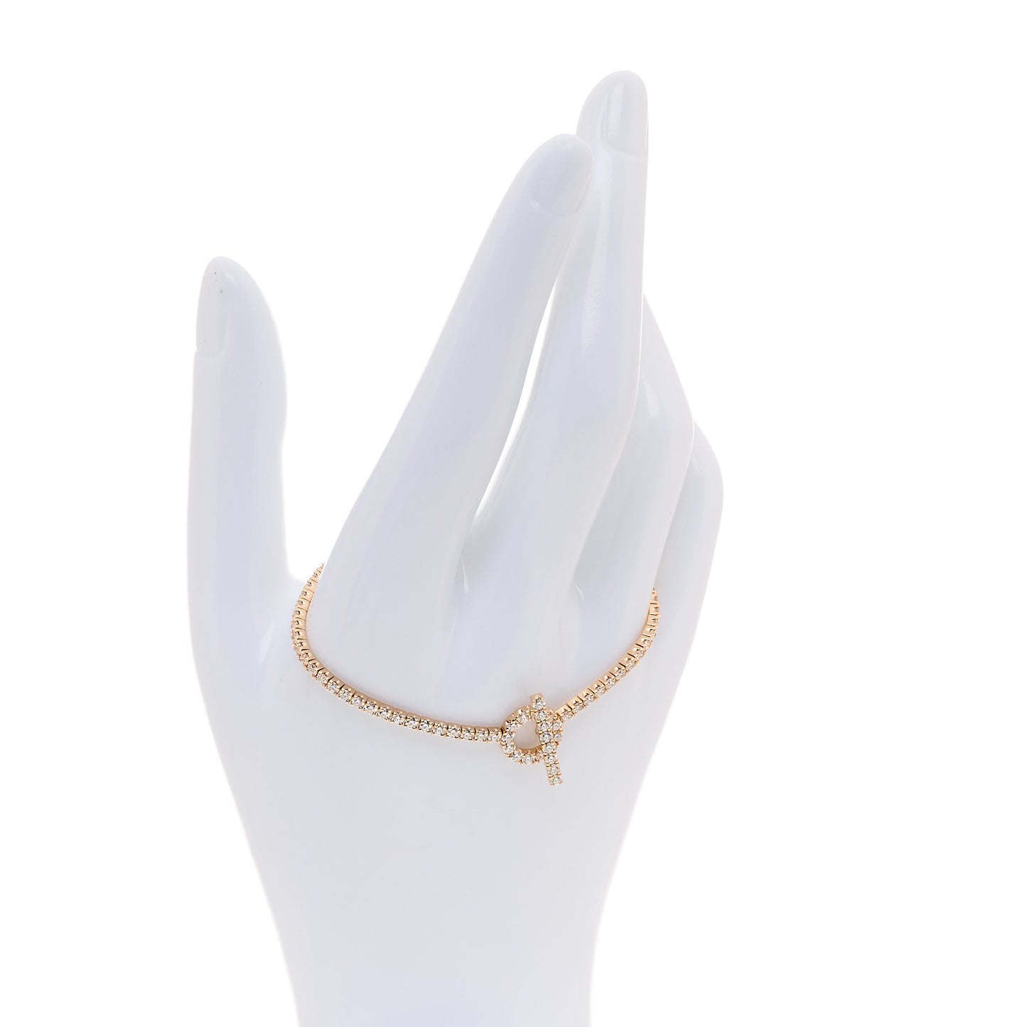 18K Rose Gold Diamond Finesse Link Bracelet SH