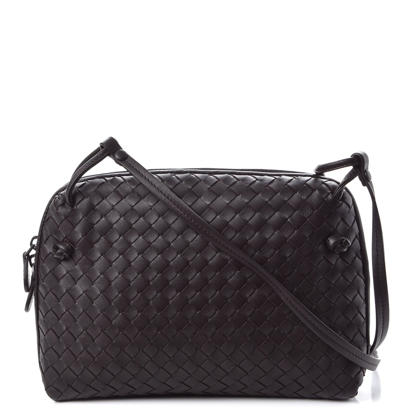 Nappa Intrecciato Nodini Bag Ebano