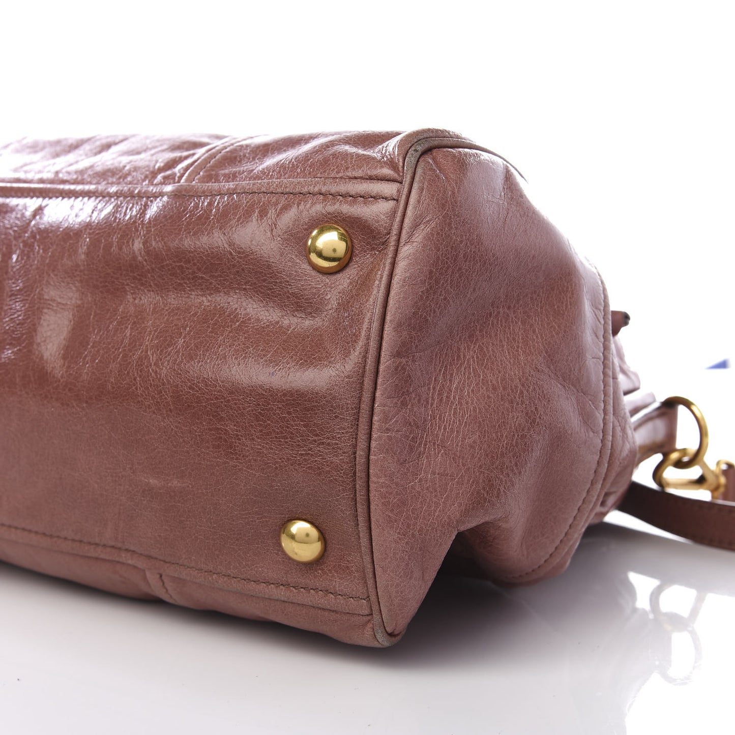 Vitello Shine Top Handle Satchel Loto