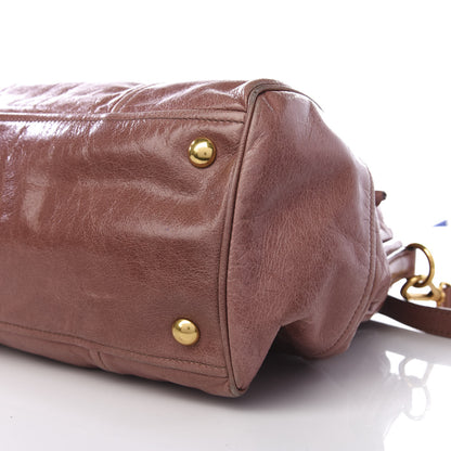 Miu Miu Vitello Shine Top Handle Satchel Loto 6 of 8