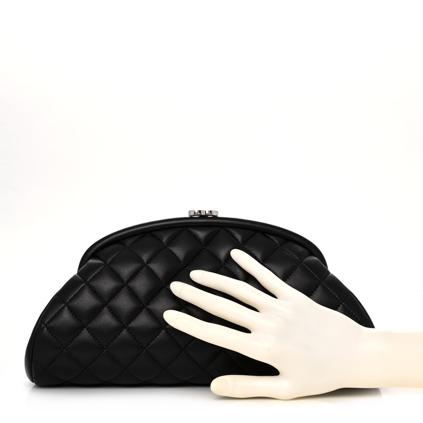 Lambskin Quilted Timeless Clutch Black