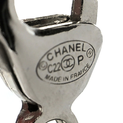 Chanel Crystal Pearl CC Pendant Necklace Silver 5 of 5