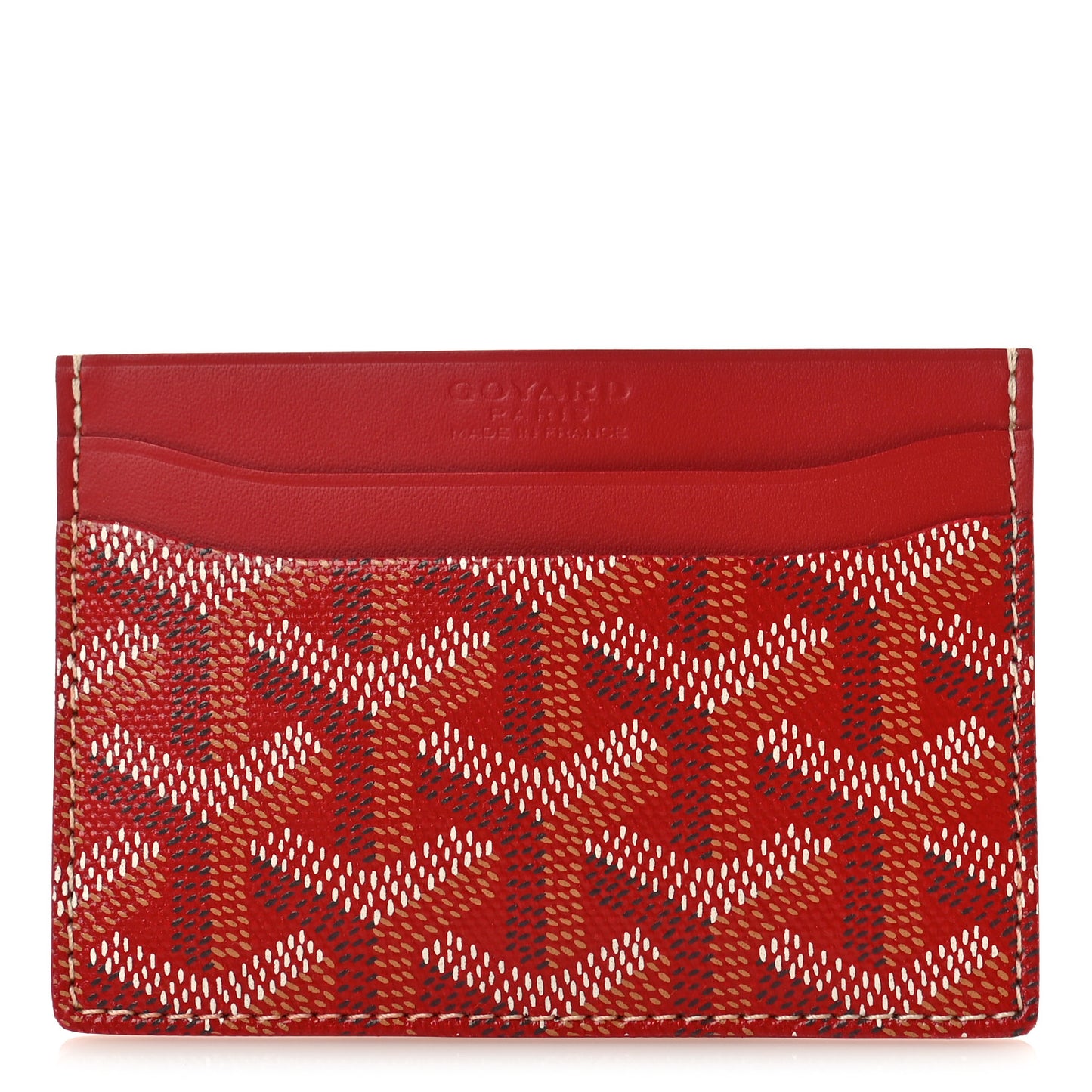 Goyardine Saint Sulpice Card Holder Red