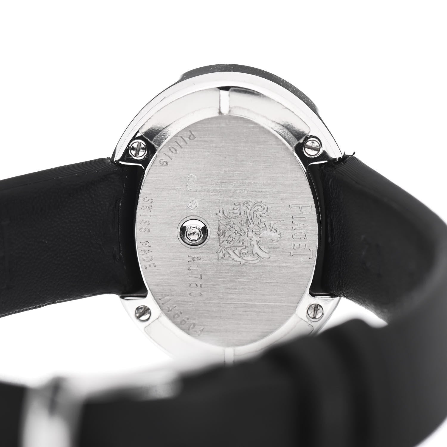 Piaget 18K White Gold Satin Diamond Bezel 28mm Limelight Quartz Watch Black 4 of 5