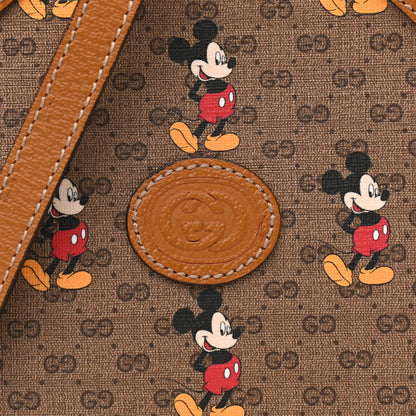Gucci X DISNEY Mini Vintage GG Supreme Monogram Mickey Mouse Round Shoulder Bag Beige Vintage Sun Oil 8 of 10