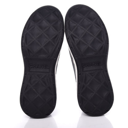 Chanel Velvet Calfskin Mixed Fibers CC Sneakers 37 Black 6 of 11