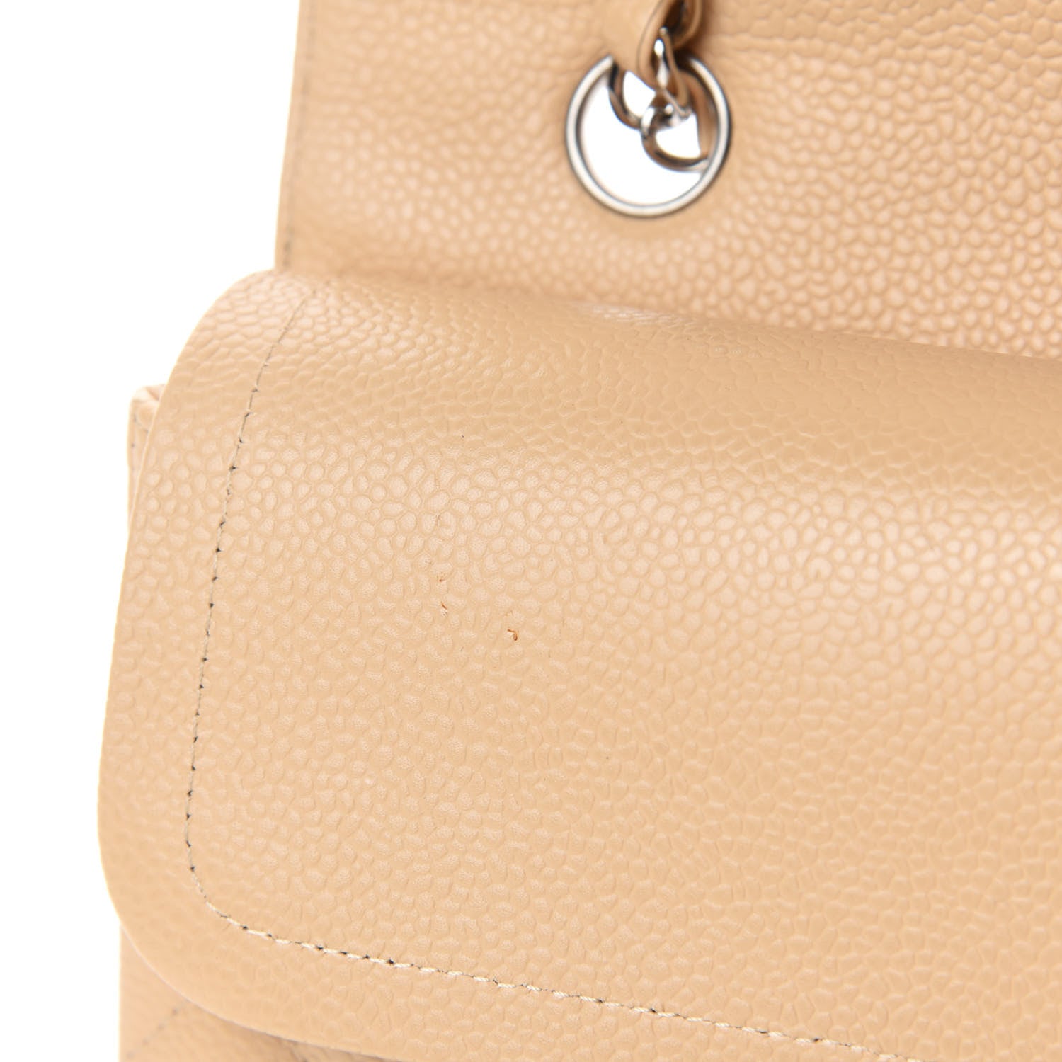 Chanel Caviar Quilted Medium Double Flap Beige 8 of 11