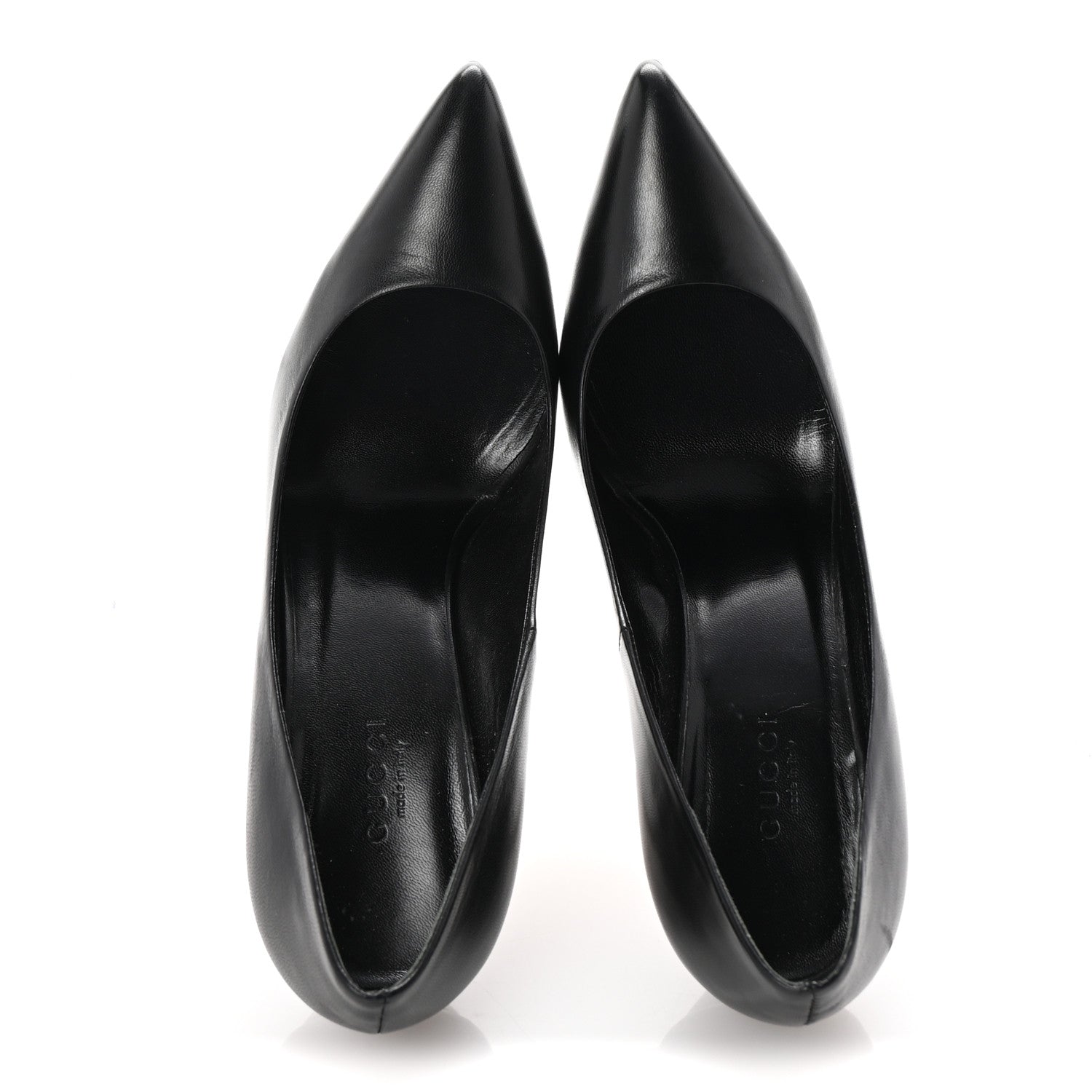 Gucci Calfskin Kristen Bamboo Pumps 36.5 Black 2 of 10