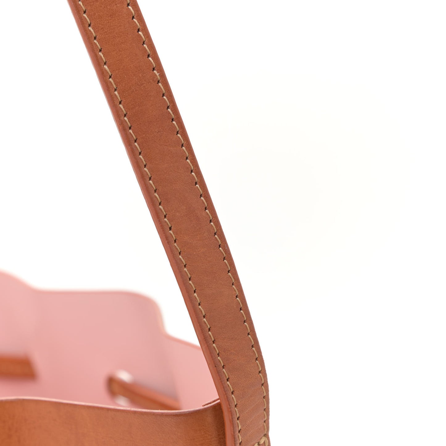 Calfskin Mini Bucket Bag Cammello Rosa