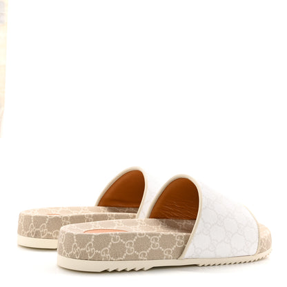 Gucci GG Supreme Monogram Demetra Mens Slide Sandals 11 White Mystic White 4 of 11