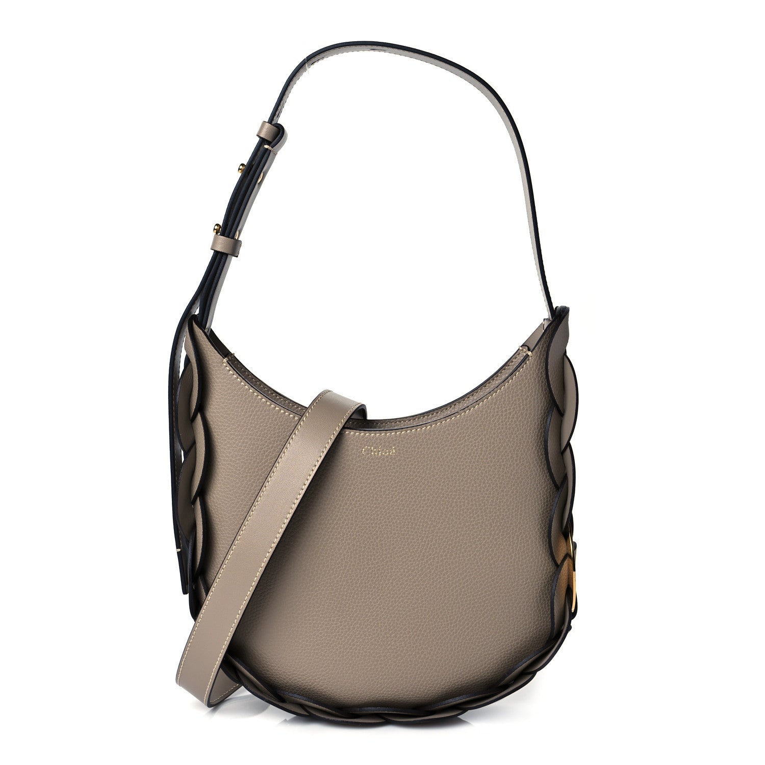 Chloe Small Grain Smooth Calfskin Small Darryl Hobo Motty Grey 1 of 10