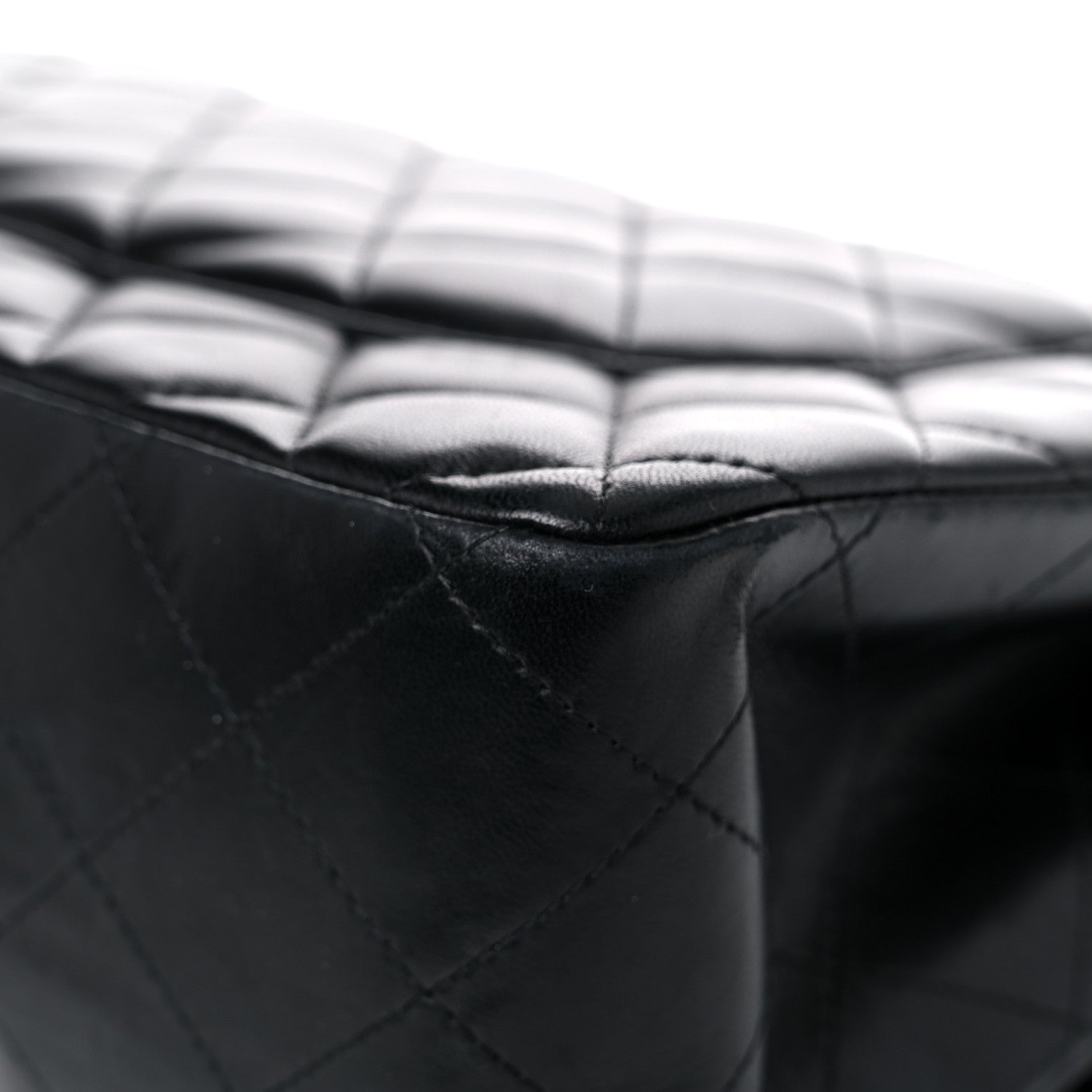 Chanel Lambskin Quilted Jumbo Double Flap Black 11 of 21