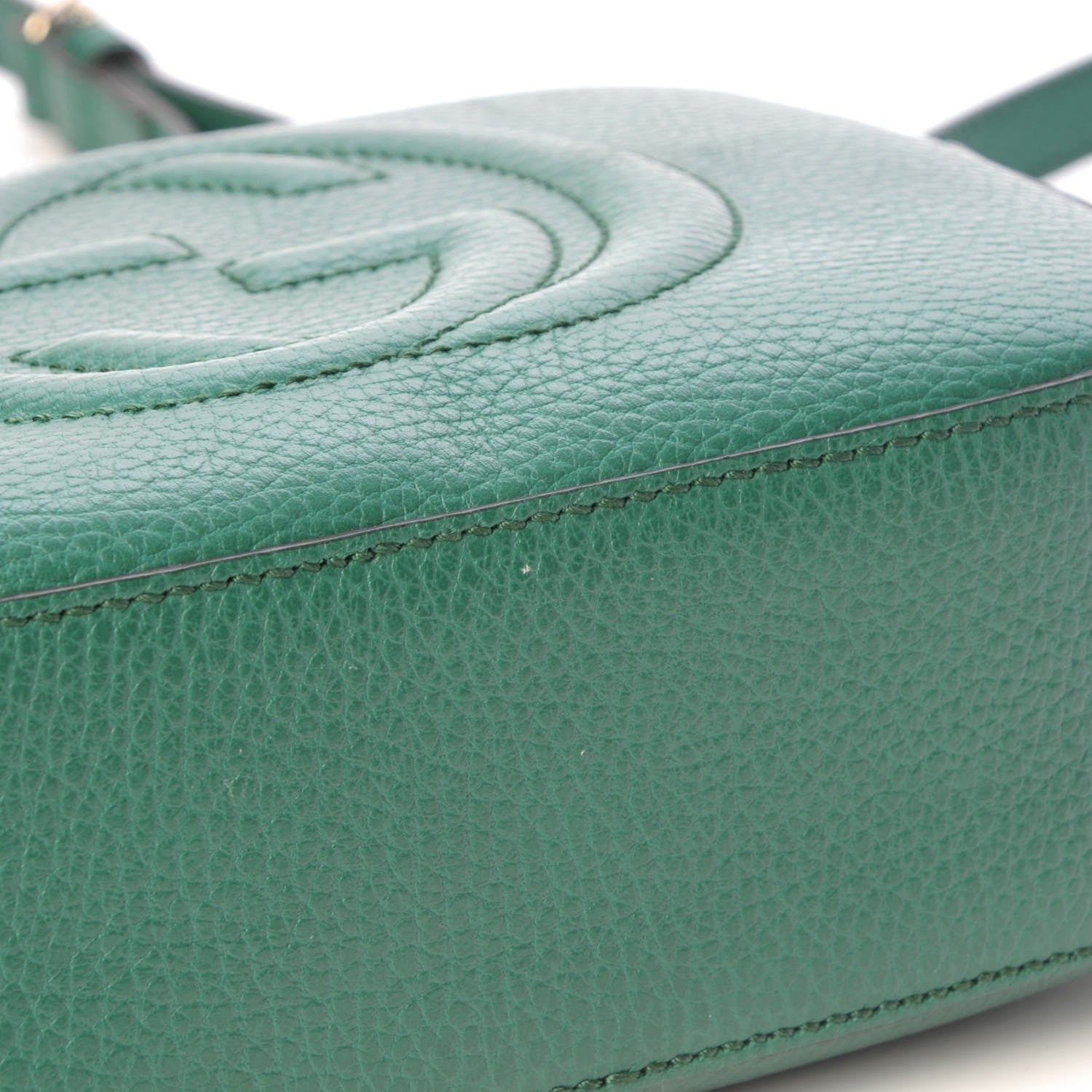 Gucci Pebbled Calfskin Small Soho Disco Bag Emerald Green 10 of 12
