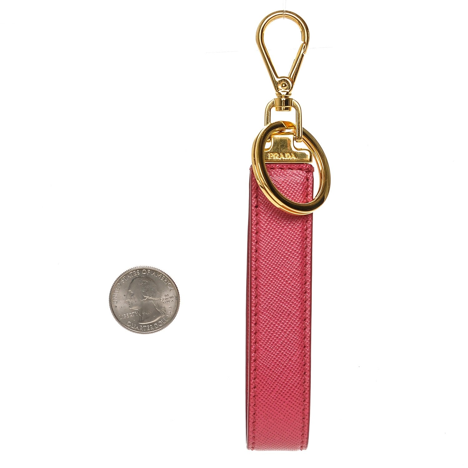 Prada Saffiano Keychain Red 2 of 3