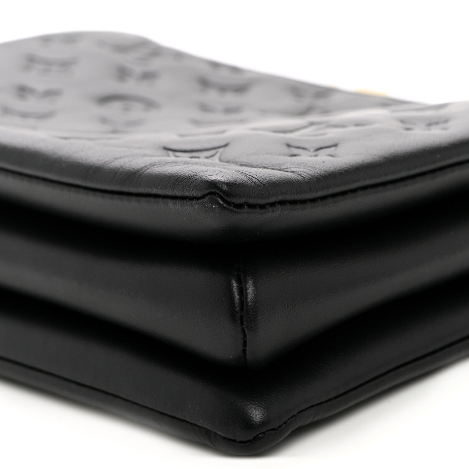 Louis Vuitton Lambskin Embossed Monogram Coussin PM Black 10 of 10