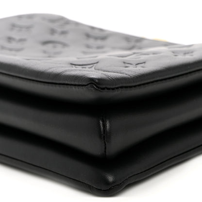 Louis Vuitton Lambskin Embossed Monogram Coussin PM Black 10 of 10