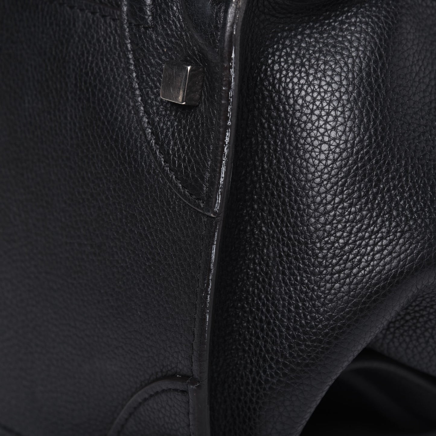 Drummed Calfskin Mini Luggage Black