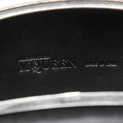 Alexander McQueen Nappa Skull Knuckle Oval Box Clutch Black 6 of 12