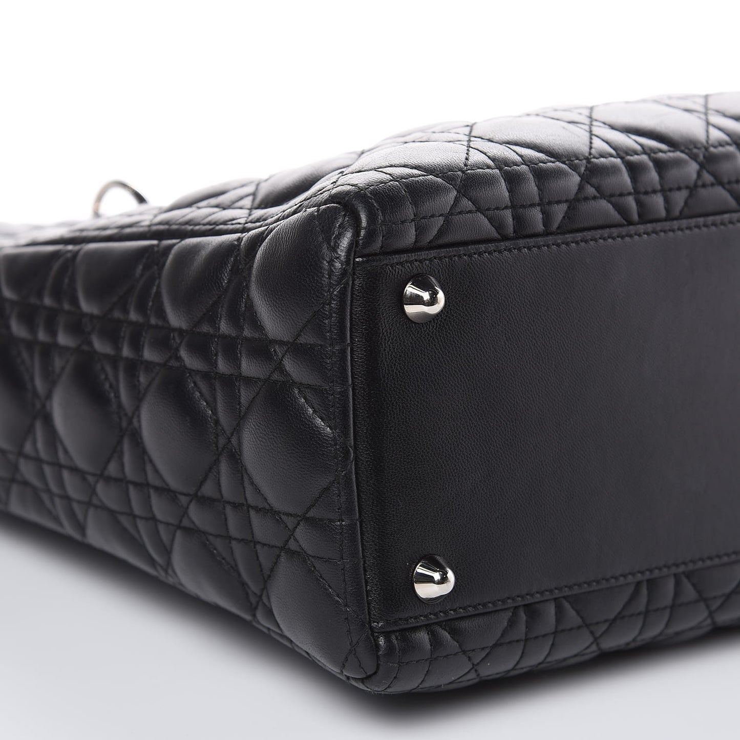 Lambskin Cannage Large Lady Dior Black