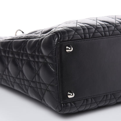 Christian Dior Lambskin Cannage Large Lady Dior Black 8 of 17