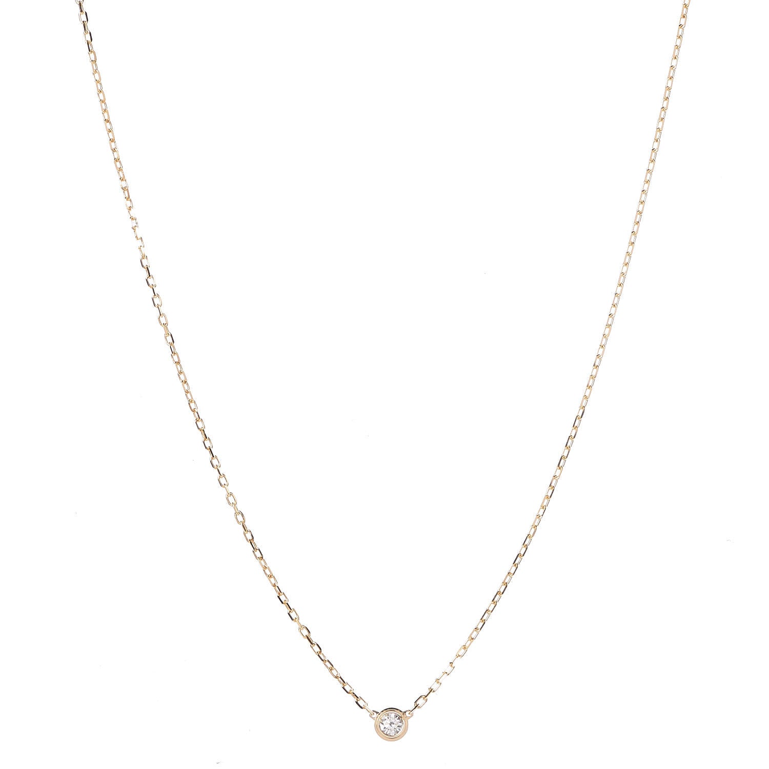 Cartier 18K Yellow Gold Diamond SM D'Amour Pendant Necklace 1 of 6