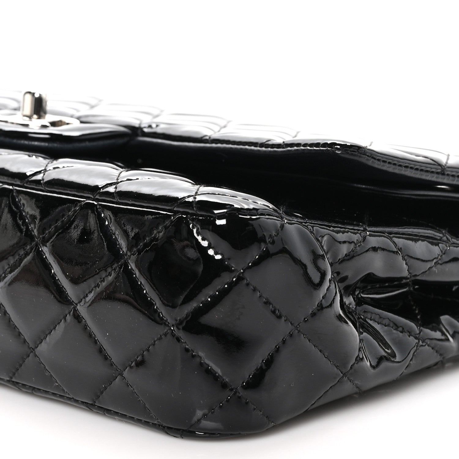 Chanel Patent Quilted Medium Double Flap Black 10 of 10