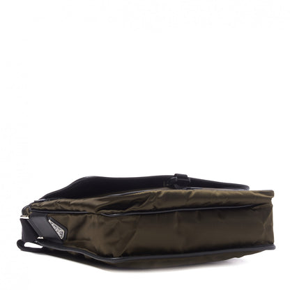 Prada Tessuto Nylon Saffiano Logo Messenger Bag Mimetico 3 of 8
