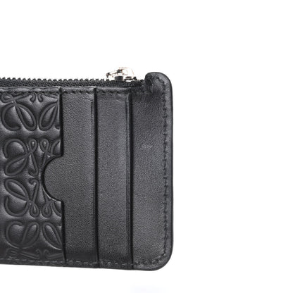Loewe Calfskin Embossed Repeat Coin Card Holder Black 8 of 9