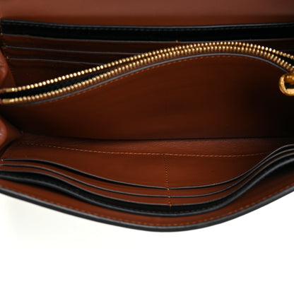 Burberry E-Canvas Monogram Stripe Hannah Wallet Bridle Brown 5 of 12