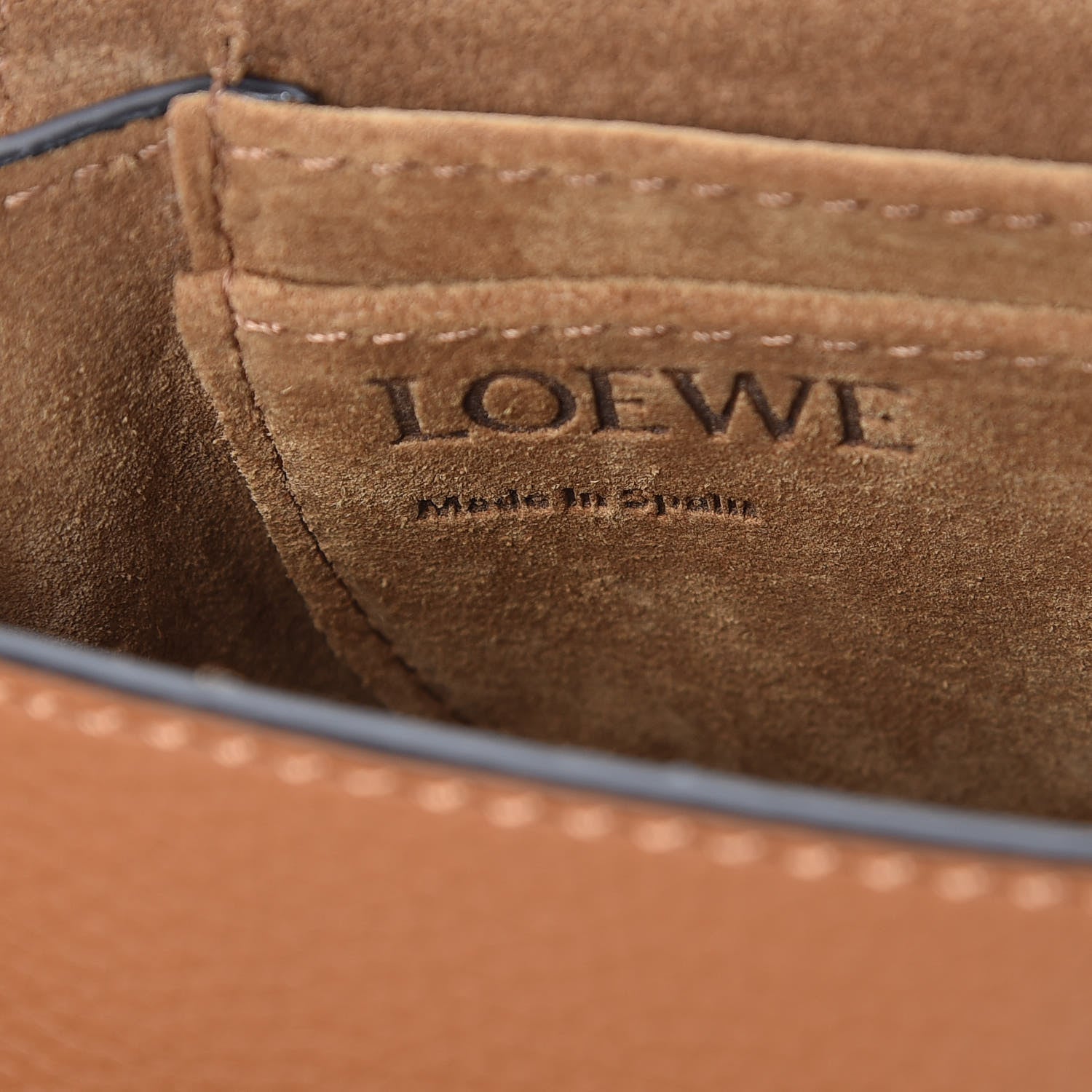 Loewe Grained Calfskin Mini Gate Crossbody Bag Caramel Pecan 11 of 11