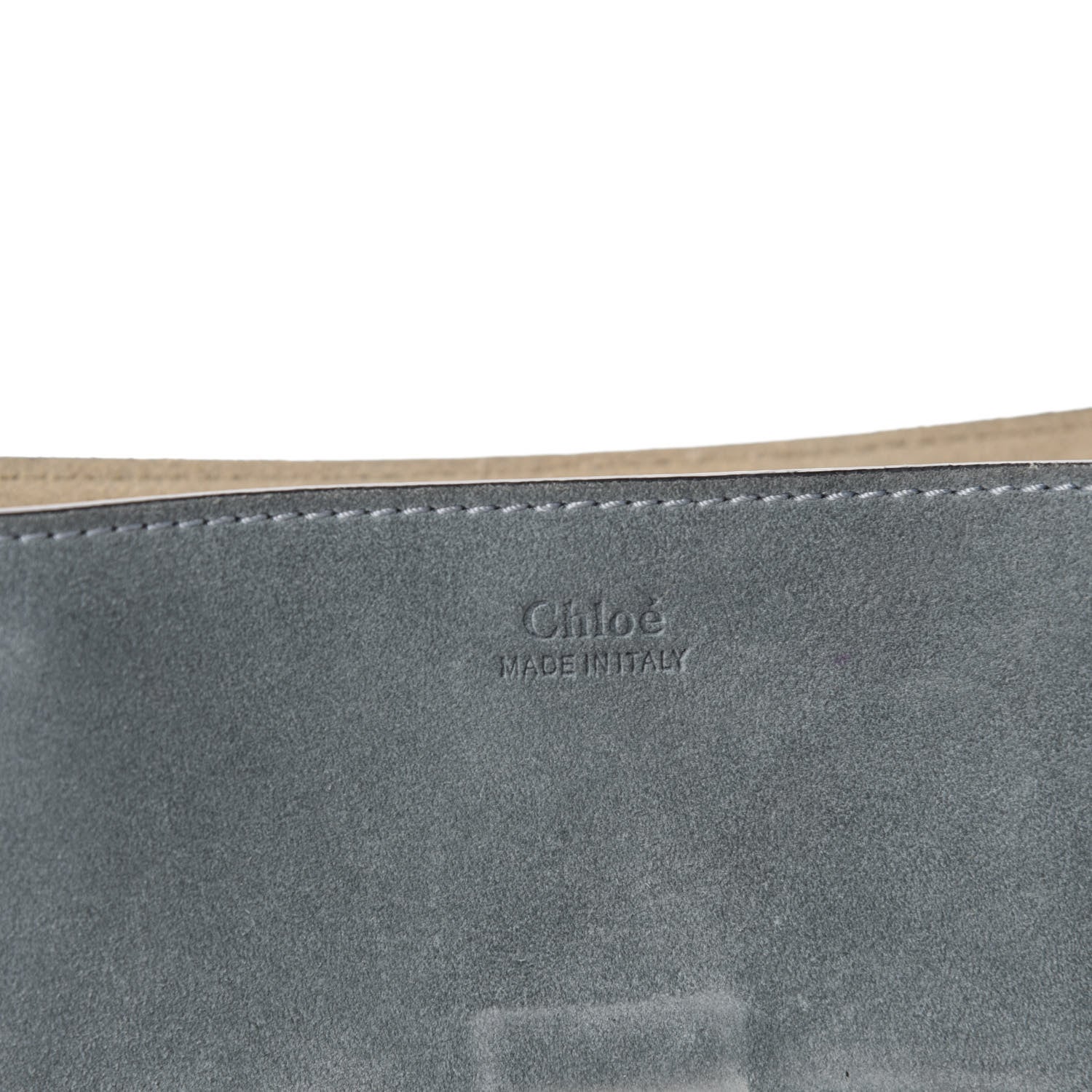 Chloe Suede Smooth Calfskin Drew Shoulder Bag Cloudy Blue 8 of 9