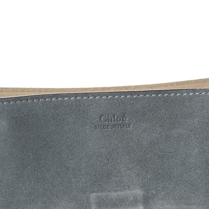 Chloe Suede Smooth Calfskin Drew Shoulder Bag Cloudy Blue 8 of 9