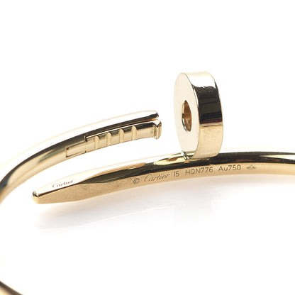 Cartier 18K Yellow Gold Juste Un Clou Bracelet 15 4 of 6