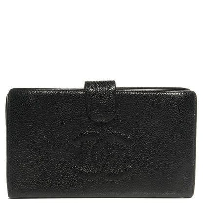 Chanel Caviar CC French Wallet Black 1 of 8